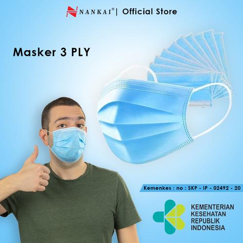 Gambar Masker 3 Ply + Izin Kemenkes (Isi 50 Pcs) dari Nankai Tools Kab. Tangerang Tokopedia