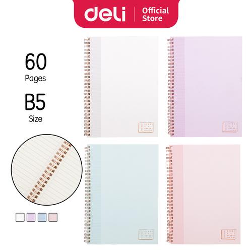 Foto Produk Deli Notebook Buku Catatan Spiral B5 60lembar LB560 - TINT dari Deli Stationery