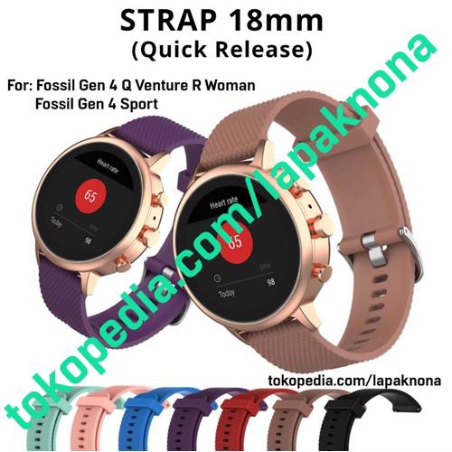 Jual 18mm Silicone Sport Strap Fossil 
