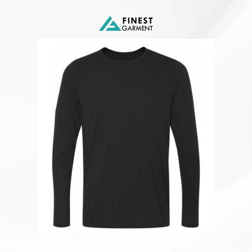 Foto Produk Kaos Polos Lengan Panjang Bahan Dingin - Hitam, M dari finestgarment