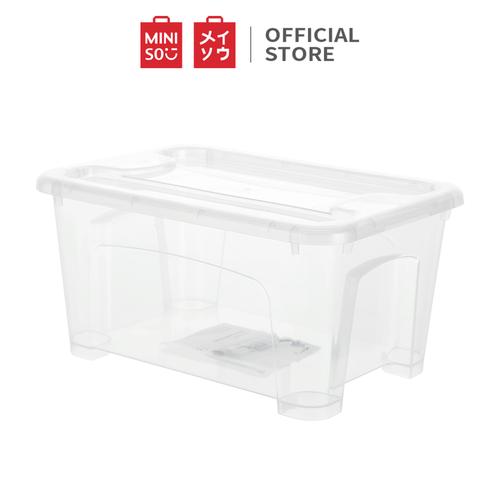 Foto Produk MINISO Kotak Penyimpanan Storage Box Container Organizer Tempat Baju - Transparan, S dari Miniso Indonesia