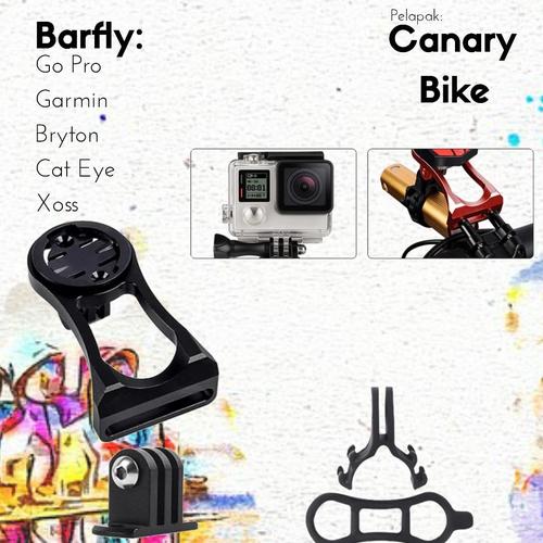 Foto Produk Bar fly , dudukan speedometer , dudukan Go-Pro Sepeda - Hitam dari Canary Bike