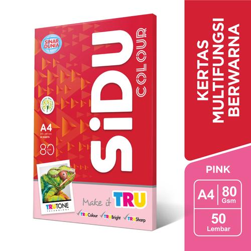 Gambar SiDU Kertas Fotocopy Berwarna Pink 80 GSM A4 dari SiDU Official Store Kota Bogor Tokopedia