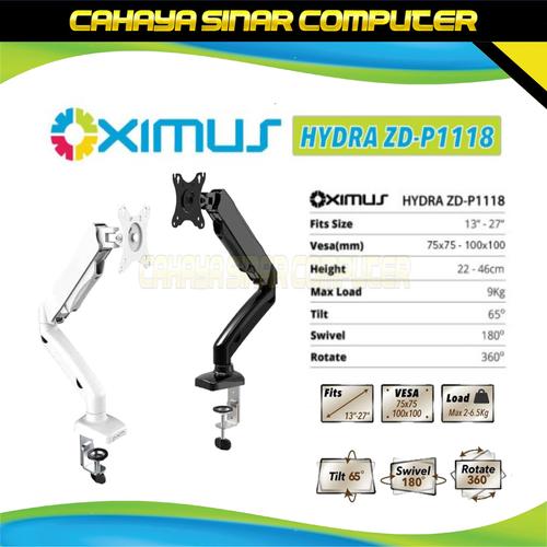 Gambar Oximus Hydra ZDP1118 (13"-27") Bracket Jepit Meja 1 LED Black dari Cahaya Sinar Computer Kota Makassar Tokopedia