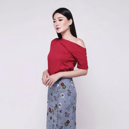 Foto Produk Flower Ruffle Skirt - Biru dari Amani Indonesia