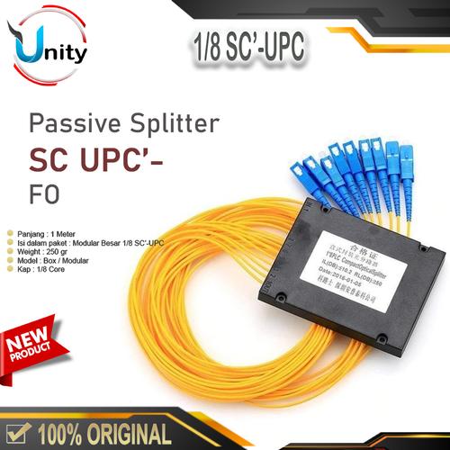 Jual Passive Splitter 1/8 SC UPC Fiber Optik Spliter FO Pasif 1 8 ...
