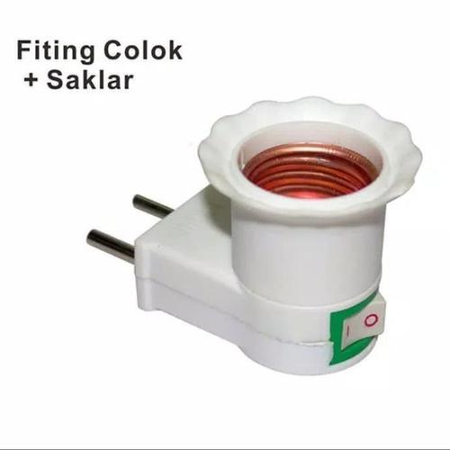 Jual Fitting Colok saklar E27 Fiting Lampu Tidur Saklar Model Colok On ...