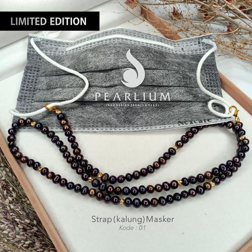 Foto Produk LIMITED EDITION ! Strap/Kalung Masker Mutiara Asli Kode 01 - Strap Saja dari Pearlium - Mutiara Lombok Premium