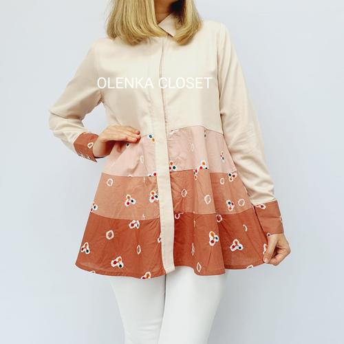 Foto Produk Atasan Batik jumputan 61 Mocca - S dari OlenkaCloset