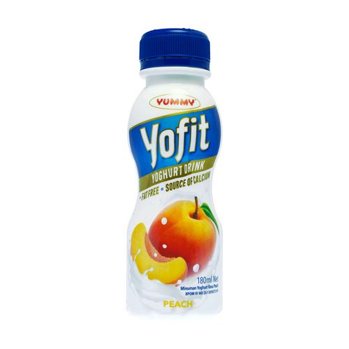 Foto Produk Yummy Yofit Yoghurt Drink Peach 12 x 180ml dari YUMMY Dairy