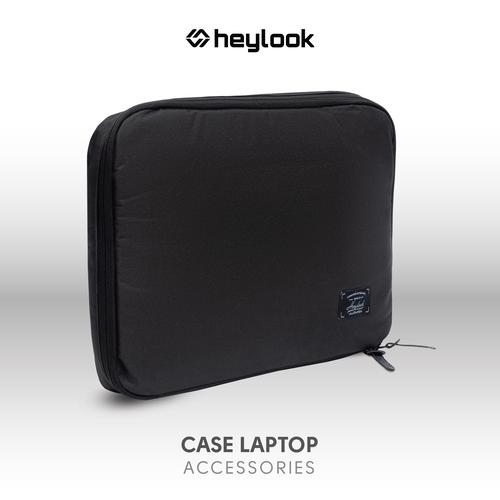 Foto Produk TAS LAPTOP SOFTCASE NOTEBOOK MACBOOK NOTEBOK KULIAH KERJA SEKOLAH - Black dari Heylook Official