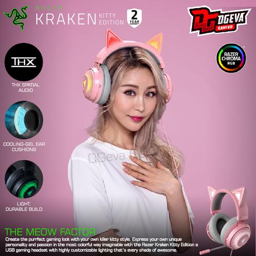 Promo Razer Kraken Kitty Pink Edition RGB THX 7.1 USB Gaming Headset -  Jakarta Pusat - DGeva Gaming | Tokopedia