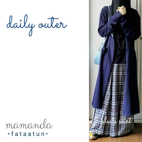 Foto Produk Outer Remaja/Dewasa Daily Outer by Mamanda - Navy dari kedai berkah