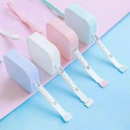 Foto Produk Meteran Baju Kain Badan Model Putar 150 cm- Measure Tape Deli 150 cm - Biru Muda dari Beth-Shop