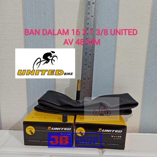 Foto Produk BAN DALAM SEPEDA 16 X 1 3/8 349 16X1 3/8 PENTIL PANJANG AV 48 MM dari JB Shop 1