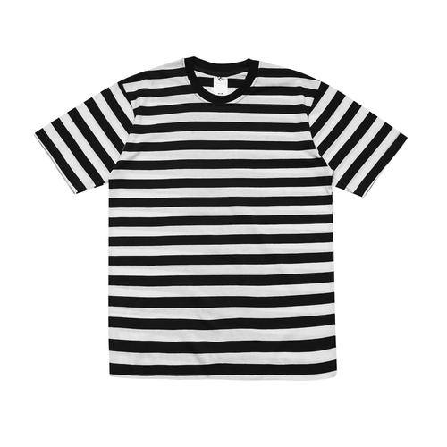 Foto Produk Sipolos Kaos Stripe Lengan Pendek Stripe Besar - Putih Hitam - S dari Sipolos Official Shop