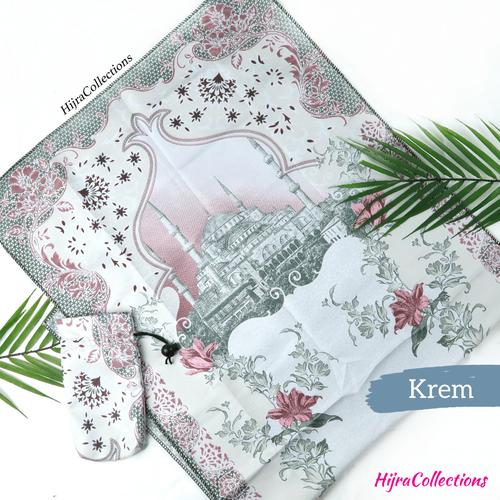 Foto Produk Sajadah Travel Hagia Sophia - Lipat Tas Dompet Saku Pouch Travelling - Krem dari hijracollections