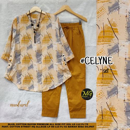 Foto Produk New Celyn set Setelan Celana Wanita Baju Kerja Modis LD 110cm dari Ilyassa Shop