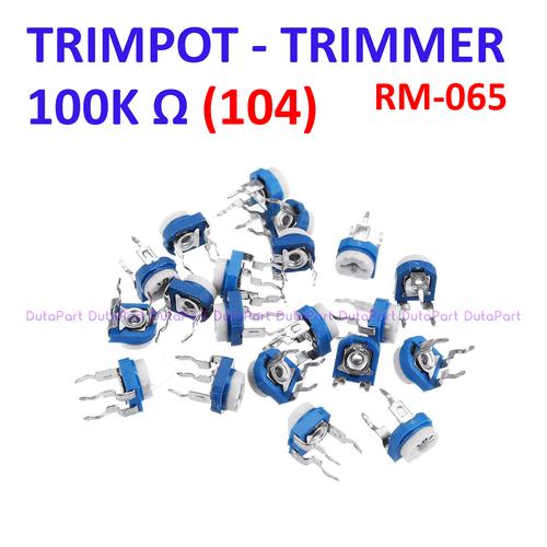 Jual 50 PCS 100K Ohm 104 Trimpot Trimmer RM-065 RM065 Variable Resistor ...