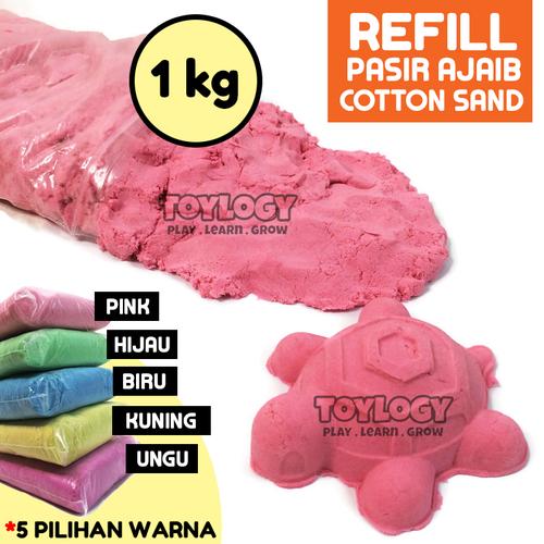 Foto Produk TERMURAH Mainan Edukasi Anak Refill Pasir Ajaib Cotton Sand 1 kg dari Toylogy