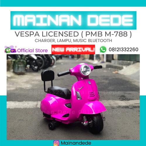 Foto Produk Mainan Motor Aki PMB M-788 VESPA OFFICIAL LICENSED - Merah dari Mainan Anak Dede