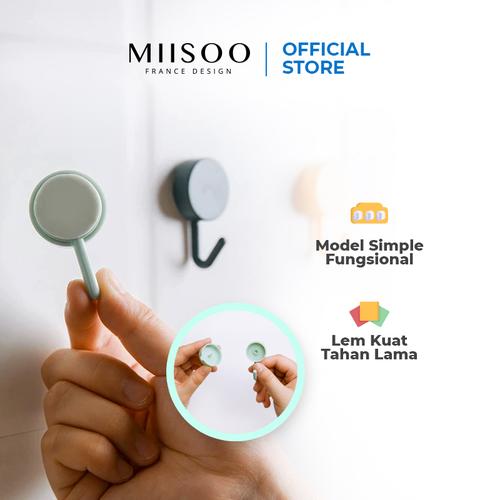 Foto Produk MIISOO Gantungan Hook Kail unik TEMPEL KUAT - NAVY n YELLOW dari Miisoo Official Shop