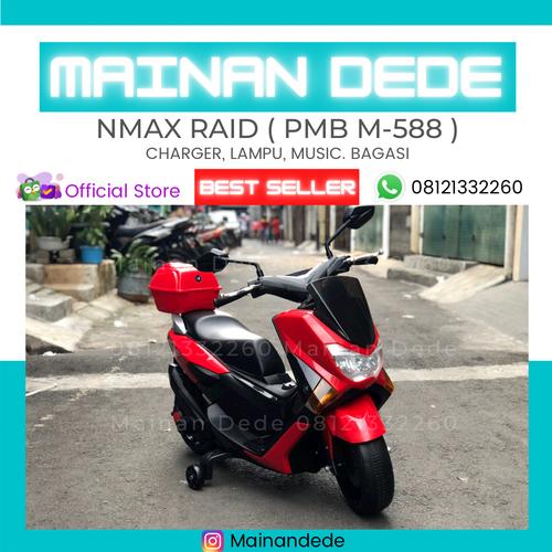 Foto Produk Mainan Motor Aki NMAX RAID PMB M588 GOJEK MURAH - Merah Muda dari Mainan Anak Dede