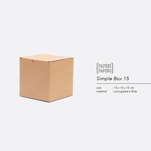 Foto Produk Simple Square Box - Boks Kardus Kotak Mug / Gelas / Hampers (15x15x15) dari {Paperi Papero}