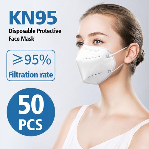 Foto Produk Masker KN95 PM2.5 Earloop kn 95 filter 95% setara n95 4 ply isi 50 Pcs dari lbagstore