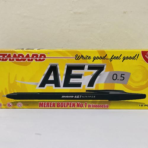 Foto Produk Pulpen / Ballpoint Standard AE7 ( 1 lusin / 12 pcs ) - Hitam dari Premier fotocopy