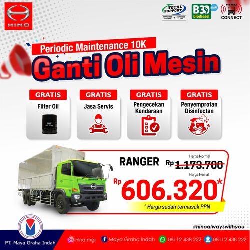 Foto Produk Ganti Oli HINO RANGER dari mayagrahaindahofficial