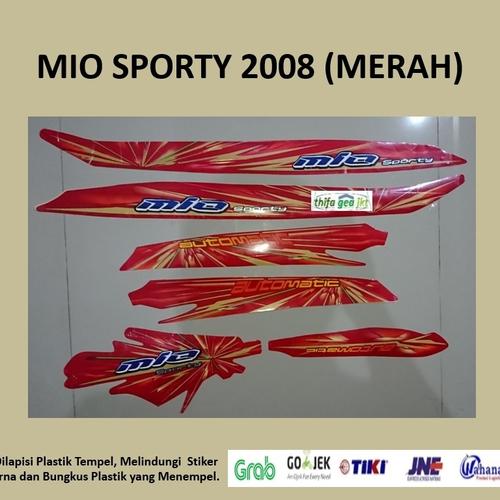 Foto Produk Mio sporty 2008 (merah) List Striping Stripping Stiker Sticker dari Nos 9