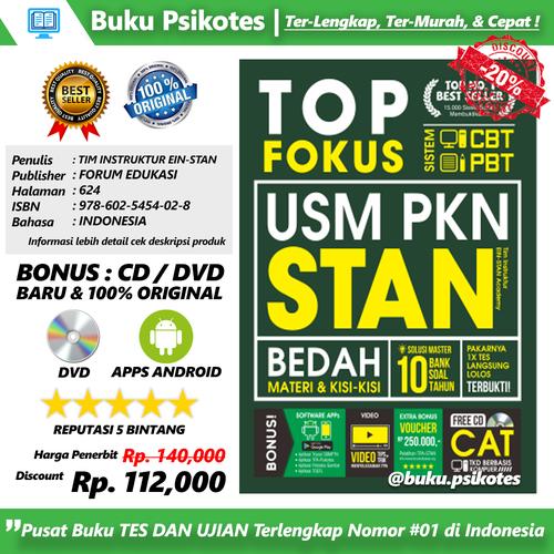 Jual Buku Tes Masuk Stan Top Fokus Usm Pkn Stan Bonus Cd Kab Sleman Buku Psikotes Tokopedia