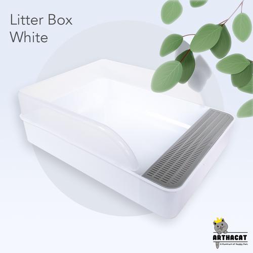 Foto Produk Arthacat Spacious Litter Box – Tempat Bak Toilet Pasir Kucing Besar - White dari arthacat.id
