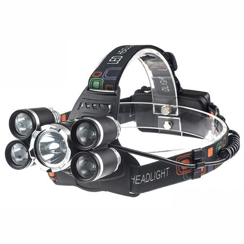 Gambar PAKET KOMPLIT Senter kepala 5 LED / Headlamp Cree XML T6 4XPE - 16rb Lumens dari Sungai Kuning undefined Tokopedia