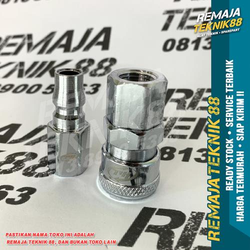 Foto Produk AIR QUICK COUPLE KOPLER SELANG KOMPRESOR / 1 SET / UNTUK MERK APAPUN dari Remaja Teknik 88