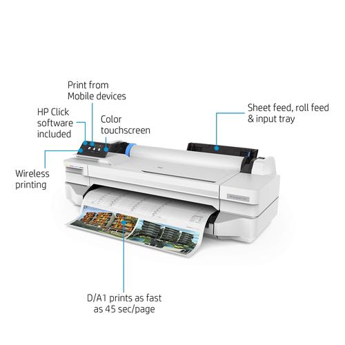 HP Designjet T125 Uk. A1/24-in 5ZY57A 