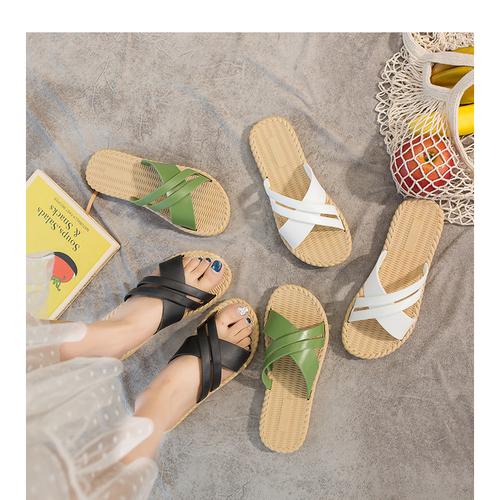 Foto Produk SH02 Sandal Wanita Import Non Slip Silang Cross - black, 39 dari Dneo Store