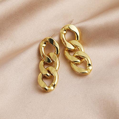 Foto Produk anting bentuk rantai chain female earrings jan225 - gold dari Oila