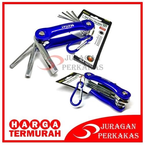 Foto Produk MOLLAR KUNCI L LIPAT SET 8 PCS - BIKE TOOLKIT TOOLSET SEPEDA dari Juragan Perkakas