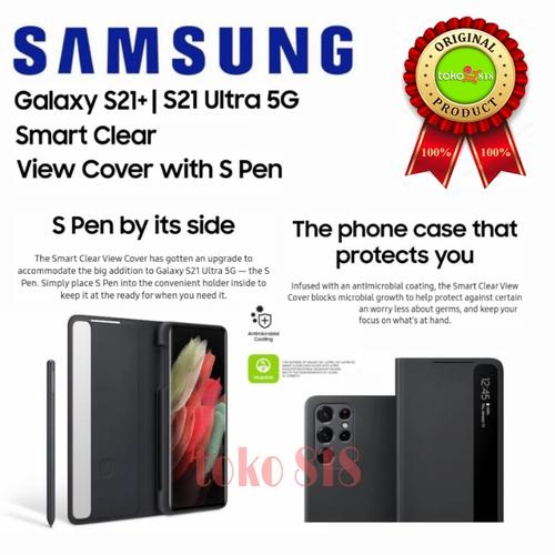 Foto Produk Original Samsung S21 Ultra Smart Clear View With S Pen - Black dari Toko818 Accessories