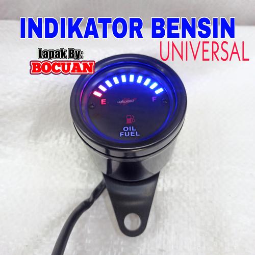 Foto Produk Ampere bensin meter bulat hitam motor indikator fuelmeter spidometer dari BO CUAN