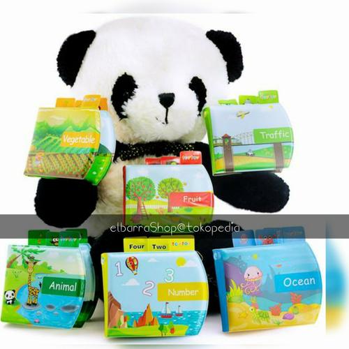 Foto Produk Buku Kain Anti Air Softbook Waterproof Bath book Mainan Edukasi Bayi - Vege dari Elbarra Shop