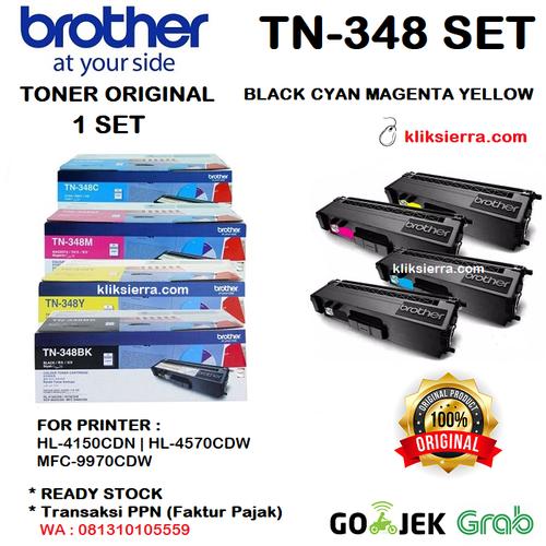 Jual BROTHER TN-348BK CMY Toner 1SET 