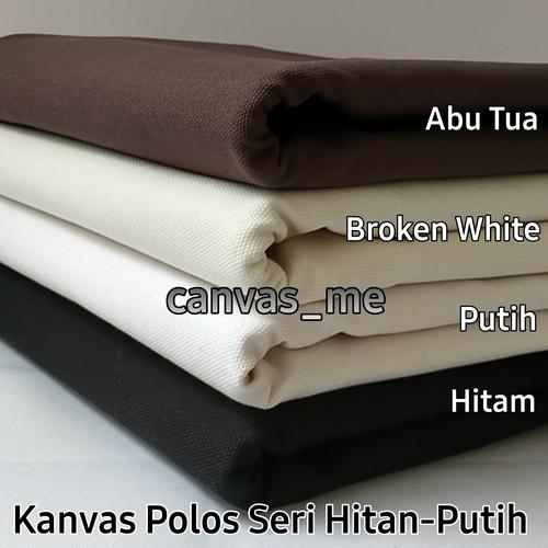 Foto Produk Kain Kanvas Polos Seri Hitam Putih - Putih dari canvas_me