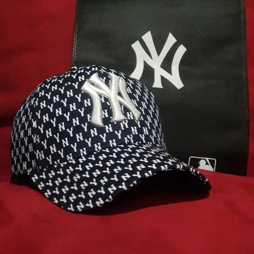 Jual MLB NY MONOGRAM BLACK CAP - Kota 