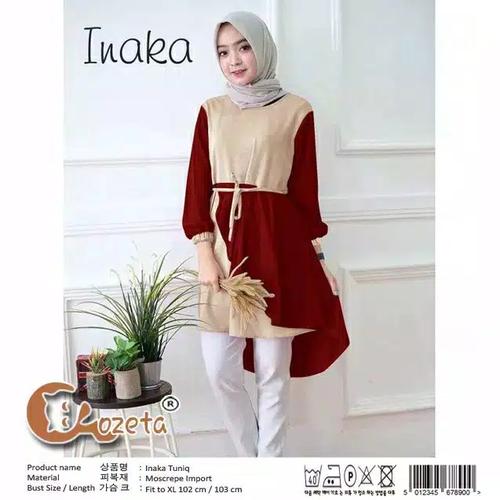 Foto Produk Inaka Long Tunik-busana remaja Muslimah modern dari citrabusanaku