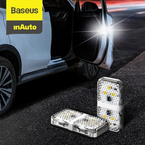 Foto Produk LAMPU PINTU MOBIL LED BASEUS SAFETY CAR DOOR WARNING LIGHT LED - Putih dari Baseus Auto Life