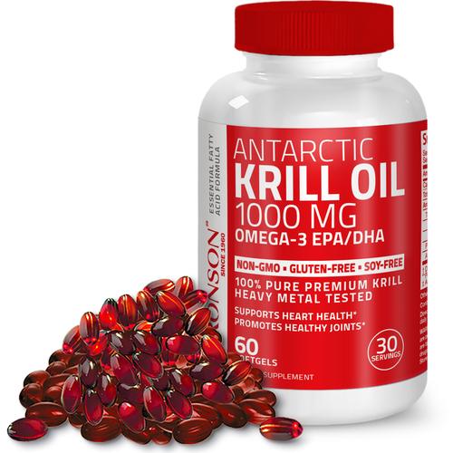 Jual Bronson Antarctic Krill Oil Omega 3 1000 mg EPA DHA 60 Softgels - 60  Softgels - Jakarta Utara - Organika Grocers | Tokopedia