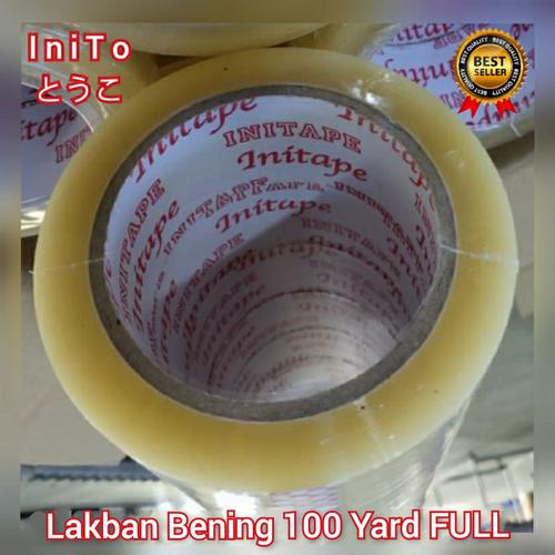 Foto Produk Lakban Bening 100 Yard FULL 45mm Tape Selotip Solasi Isolasi Solatip dari IniTo